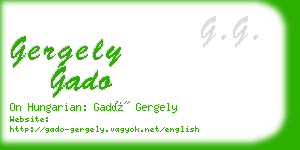 gergely gado business card